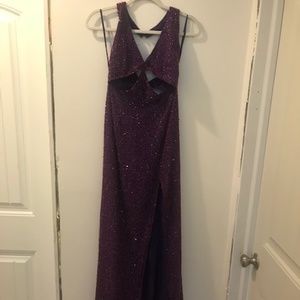 gown! sz. 12, cutout sides & beads top to bottom